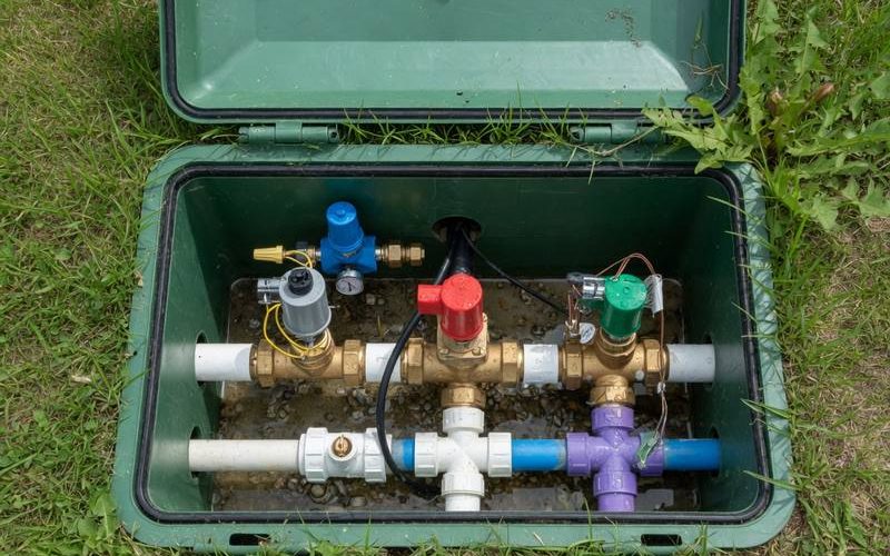 Sprinkler valve repair in Manor