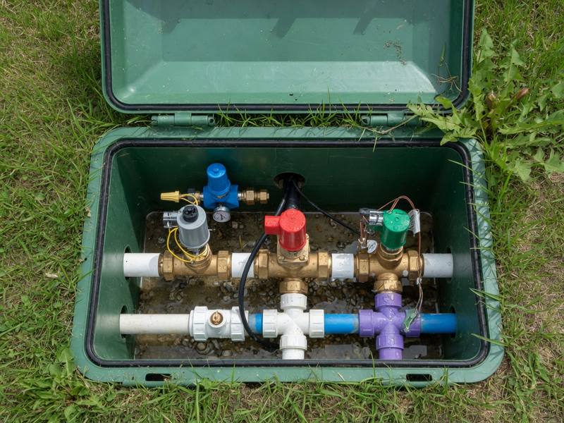 Sprinkler valve repair in Manor